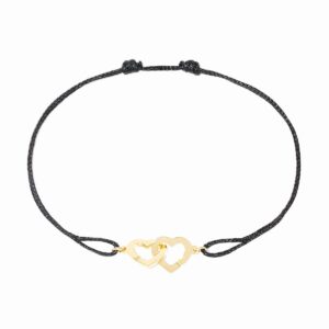 Dinh Van Bracelet cordon Double Cœurs R9