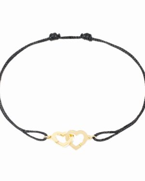 Dinh Van Bracelet cordon Double Cœurs R9