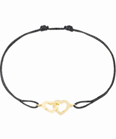Dinh Van Bracelet cordon Double Cœurs R9