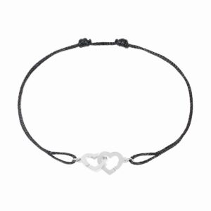 Dinh Van Bracelet cordon Double Cœurs R9