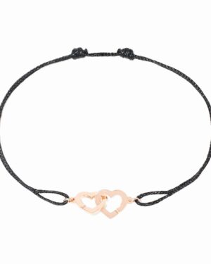 Dinh Van Bracelet cordon Double Cœurs R9