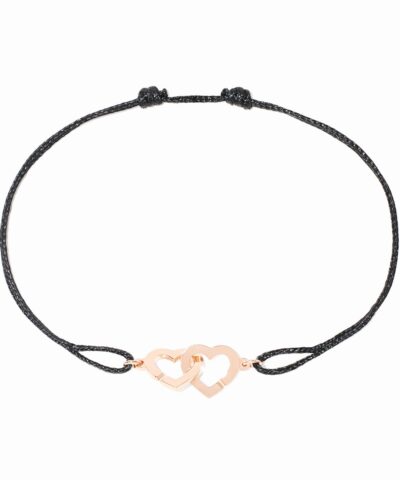 Dinh Van Bracelet cordon Double Cœurs R9