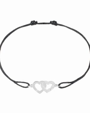 Dinh Van Bracelet cordon Double Cœurs R9