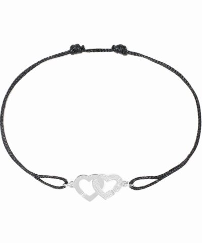 Dinh Van Bracelet cordon Double Cœurs R9