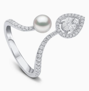 Yoko London bague Starlight en or 18ct sertie de perles et de diamants