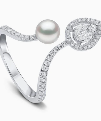 Yoko London bague Starlight en or 18ct sertie de perles et de diamants