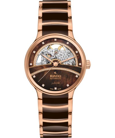 Rado Centrix Automatic Diamonds Open Heart 35mm marron